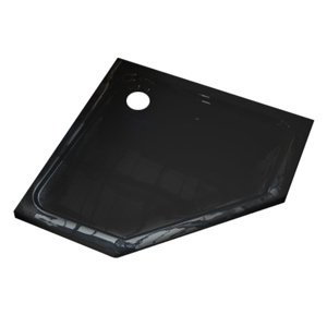 BPS-koupelny Pětiúhelníková akrylátová sprchová vanička HYD-PSV-ST07C 100x100 černá