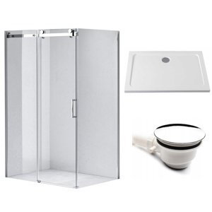 BPS-koupelny Obdélníkový sprchový kout HYD-OK202C 120x90 chrom/transparent + vanička HYD-OSV-ST04C bílá
