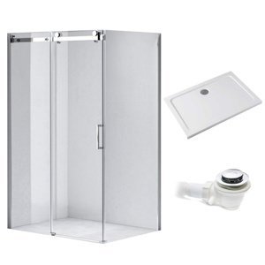 BPS-koupelny Obdélníkový sprchový kout HYD-OK203C 120x80 chrom/transparent + vanička HYD-OSV-ST03C bílá