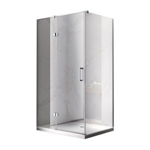 BPS-koupelny Obdélníkový sprchový kout HYD-OK03D 120x100 chrom/transparent + vanička HYD-OSV-ST06C černá
