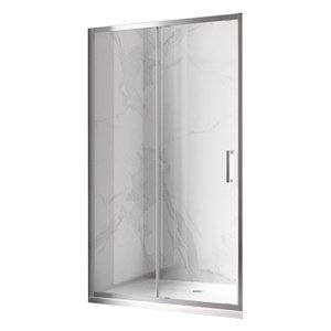 BPS-koupelny Posuvné sprchové dveře HYD-PD14 100 chrom/transparent pro instalaci do niky