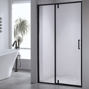 BPS-koupelny Sprchové dveře HYD-DN08 80 černá/transparent pro instalaci do niky