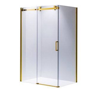 BPS-koupelny Obdélníkový sprchový kout HYD-OK15 100x90 zlatý/transparent