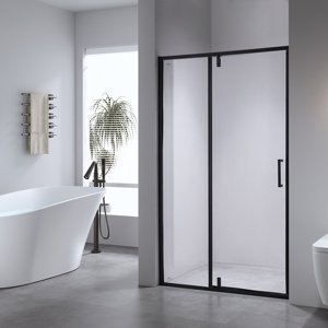 BPS-koupelny Sprchové dveře HYD-DN08 120 černá/transparent pro instalaci do niky