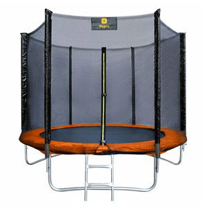 BPS-koupelny Zahradní trampolína s ochrannou sítí HYD-ZTR-10FT-SKY-305-OR 305 cm černo/oranžová