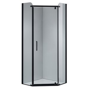 BPS-koupelny Pětiúhelníkový sprchový kout HYD-PK91A 80x80 černá/transparent