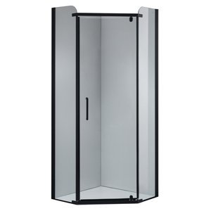 BPS-koupelny Pětiúhelníkový sprchový kout HYD-PK91B 90x90 černá/transparent