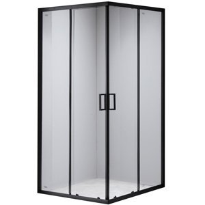BPS-koupelny Čtvercový sprchový kout HYD-SK30C 100x100 černá/transparent
