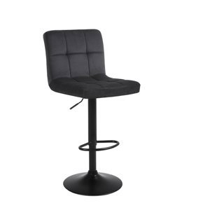 BPS-koupelny Velurová barová židle RAFA HYD-3654, černá