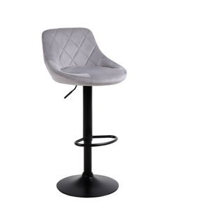 BPS-koupelny Velurová barová židle XENA HYD-3660, šedá-černá