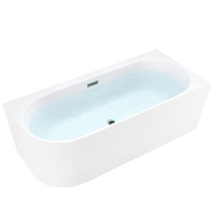 BPS-koupelny Volně stojící rohová akrylátová vana HYD-MER509A pravá 140x75 bílá, odtokový komplet chrom