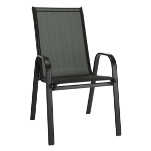 Kondela Židle, stohovatelná, tmavě šedá/černá, ALDERA