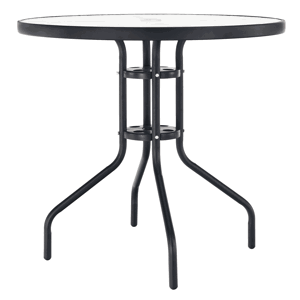 Kondela Jídelní stůl , černá ocel / temperované sklo, BORGEN TYP 2