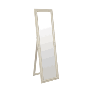 Kondela Zrcadlo, dřevěný rám smetanové barvy, MALKIA TYP 12