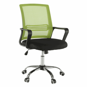 Kondela Kancelářská židle, síťovina zelená / látka černá, APOLO