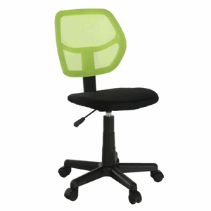 Kondela Otočná židle, zelená / černá, MESH