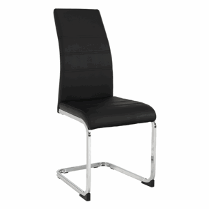 Kondela Jídelní židle, černá/chrom, VATENA
