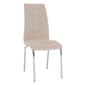 Kondela Jídelní židle, béžová Dulux / chrom, GERDA NEW