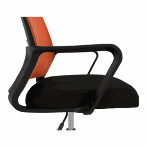 Kondela Kancelářská židle, síťovina oranžová / látka černá, APOLO NEW