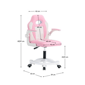 Kondela Otočná židle, růžová/bílá, ODELIA