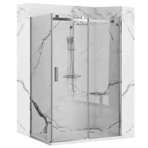 Sprchový kout REA NIXON 100/zástěna x 130/dveře cm, LEVÝ, chrom