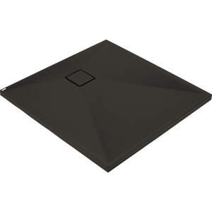 Deante Čtvercová sprchová vanička Correo 80x80 cm, granit, černá - KQR N42B