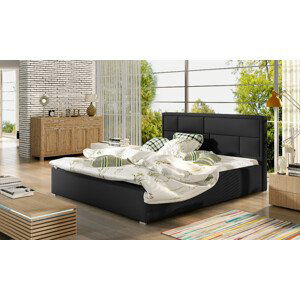Eltap Čalouněná postel Latina s úložným prostorem Materiál potahu: Soft 11 - černá, Rozměr: 160x200