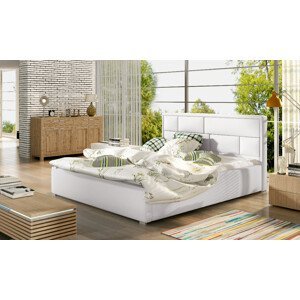 Eltap Čalouněná postel Latina s úložným prostorem Materiál potahu: Soft 17 - bílá, Rozměr: 160x200