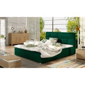 Eltap Čalouněná postel Latina Materiál potahu: Kronos 19 - tmavě zelená, Rozměr: 160x200
