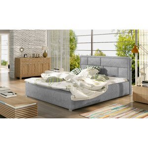Eltap Čalouněná postel Latina s úložným prostorem Materiál potahu: Paros 05 - šedá, Rozměr: 160x200