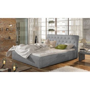 Eltap Čalouněná postel Milano s úložným prostorem Materiál potahu: Paros 05 - šedá, Rozměr: 200x200
