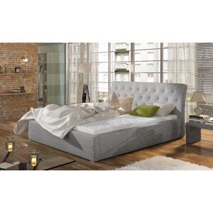 Eltap Čalouněná postel Milano s úložným prostorem Materiál potahu: Sawana 21 - šedá, Rozměr: 140x200