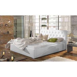 Eltap Čalouněná postel Milano Materiál potahu: Soft 17 - bílá, Rozměr: 140x200