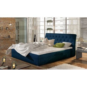 Eltap Čalouněná postel Milano Materiál potahu: Kronos 09 - tmavě modrá, Rozměr: 140x200