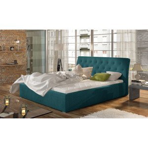 Eltap Čalouněná postel Milano s úložným prostorem Materiál potahu: Mat Velvet 75 - modrá, Rozměr: 140x200