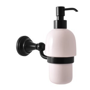 Slezák - RAV Dávkovač tekutého mýdla keramika, černá matná Koupelnový doplněk MORAVA RETRO MKA0303CMAT Barva: Černá mat, kód produktu: MKA0303CMAT