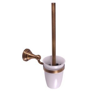 Slezák - RAV WC štětka, miska keramika, stará mosaz (bronz) Koupelnový doplněk MORAVA RETRO MKA0500SM Barva: Stará mosaz, kód produktu: MKA0500SM