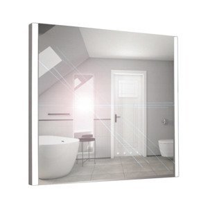 BPS-koupelny Zrcadlo závěsné s LED osvětlením po bocích Nikoletta LED 2 Typ: bezdotykový vypínač, kód produktu: Nikoletta LED 2/80, rozměry: 80x65 cm