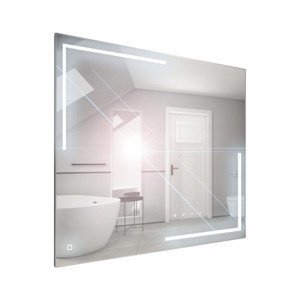 BPS-koupelny Zrcadlo závěsné s pískovaným motivem a LED osvětlením Nikoletta LED 3 Typ: dotykový vypínač, kód produktu: Nikoletta LED 3/60, rozměry: 60x65 cm