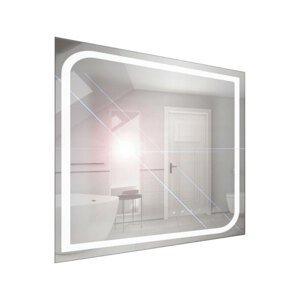 BPS-koupelny Zrcadlo závěsné s pískovaným motivem a LED osvětlením Nikoletta LED 6 Typ: bez vypínače, kód produktu: Nikoletta LED 6/60, rozměry: 60x65 cm