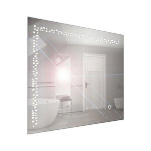 BPS-koupelny Zrcadlo závěsné s pískovaným motivem a LED osvětlením Nikoletta LED 7 Typ: dotykový vypínač, kód produktu: Nikoletta LED 7/60 TS, rozměry: 60x65 cm
