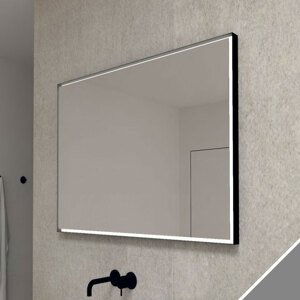 BPS-koupelny Zrcadlo v kovovém rámu s LED osvětlením po obvodu Nikoletta LED 14 ALU, hliník Typ: bez vypínače, Rozměry (cm): 60x65 - (Nikoletta LED 14/60 ALU)