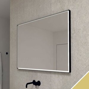 BPS-koupelny Zrcadlo v kovovém rámu s LED osvětlením po obvodu Nikoletta LED 14 GOLD, zlatá Typ: bez vypínače, Rozměry (cm): 120x65 - (Nikoletta LED 14/120 GOLD)