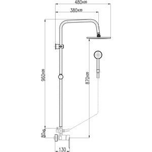 Slezák - RAV Vodovodní baterie sprchová NIL s hlavovou a ruční sprchou - zlatá - kartáčovaná NL182.5/7ZK Barva: Zlatá kartáčovaná mat, Rozteč připojení (mm): 150