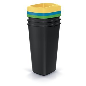 Prosperplast Odpadkový koš COMPACTA Q SET kód produktu: NSBO25S3, objem (l): 25, počet košů: 3