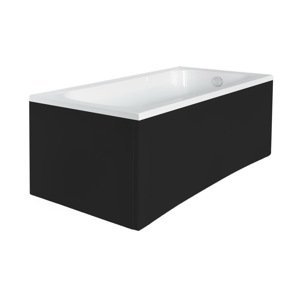 Besco Krycí panel k obdélníkové vaně Continea Black P 140x70 (150x70), černý Barva: Černá mat, Rozměry: 140x70x52 cm, Varianta: Continea Black P 140, #OAC-140-PKC