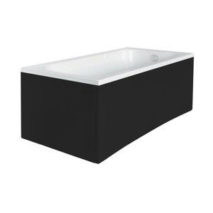 Besco Krycí panel k obdélníkové vaně Continea Black P 140x70 (150x70), černý Barva: Černá mat, Rozměry: 150x70x52 cm, Varianta: Continea Black P 150, #OAC-150-PKC