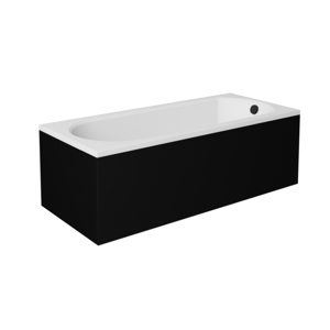 Besco Krycí panel k obdélníkové vaně Intrica Black P 150x75 (160x75, 170x75), černý Barva: Černá mat, Rozměry: 150x75x52 cm, Varianta: Intrica Black P 150, #OAI-150-PKC