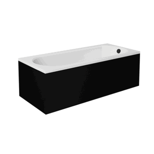 Besco Krycí panel k obdélníkové vaně Intrica Black P 150x75 (160x75, 170x75), černý Barva: Černá mat, Rozměry: 160x75x52 cm, Varianta: Intrica Black P 160, #OAI-160-PKC