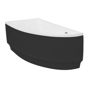 Besco Krycí panel k asymetrické vaně Praktika Black P 140x70 (150x70), černý Barva: Černá mat, Rozměry: 140x70x54 cm, LEVÁ, Varianta: Praktika Black 140 P L, OAP-140-NLC